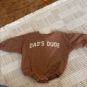 Tullabee Brown Baby bubble romper